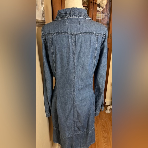 Mingel Jean Button down Dress. Collar with draw string. Size medium. - Picture 2 of 6